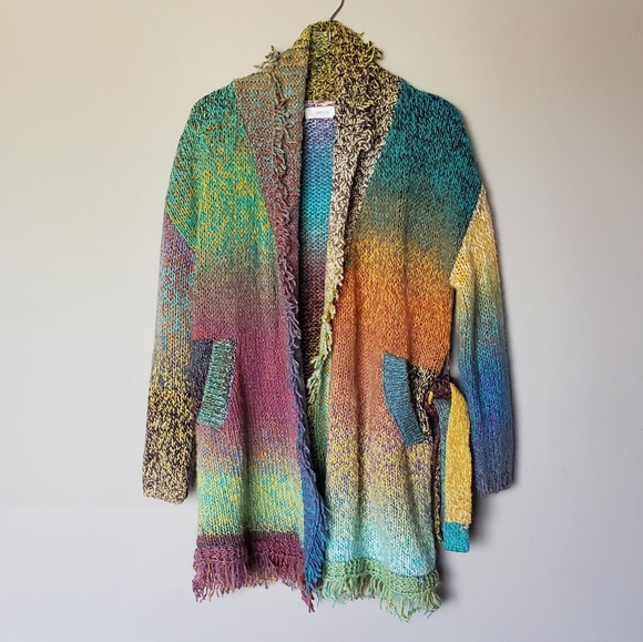 Natalia Fringed Cardigan Greylin by Anthropologie Size S - Picture 5 of 13